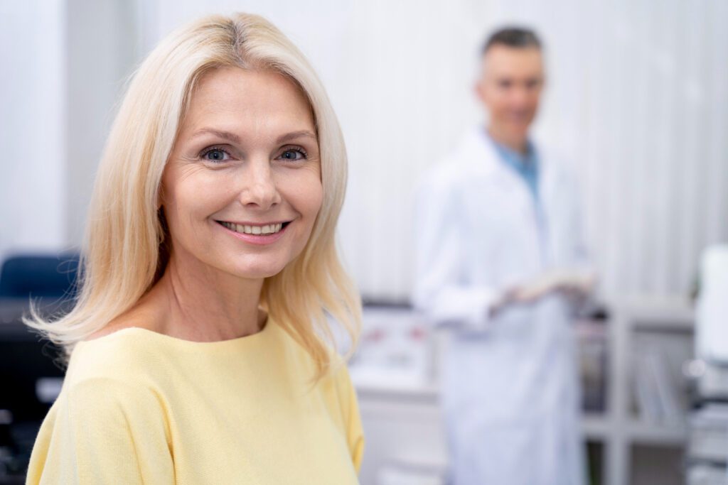 medium shot smiley woman clinic x
