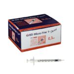 BD Micro-Fine Plus Σύριγγες Ινσουλίνης 30G x 8mm 0.3ml 100τμχ