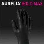 Aurelia Bold Max Nitrile Μαύρα Γάντια Ενισχυμένα Χωρίς Πούδρα 100τμχ