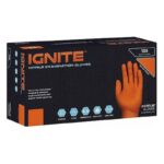 Aurelia Ignite Gloves Nitrile Πορτοκαλί Γάντια Χωρίς Πούδρα 100τμχ