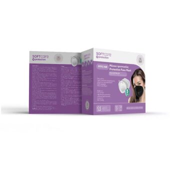Bournas Medicals Soft Care FFP2 Μάσκα Προστασίας Μαύρη