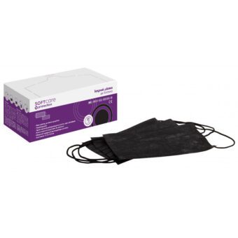 Bournas Medicals Soft Care Ιατρική Μάσκα 3ply με λάστιχο - Μαύρη